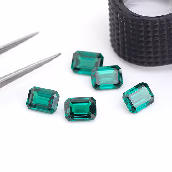Loose Gemstone Emerald Stone Zambia Green Hydrothermal Emerald Loose Lab Grown Emerald