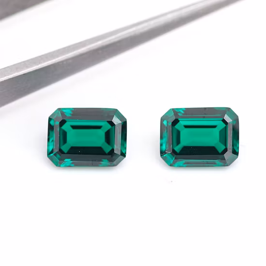 Loose Gemstone Emerald Stone Zambia Green Hydrothermal Emerald Loose Lab Grown Emerald