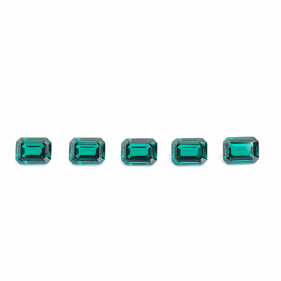 Loose Gemstone Emerald Stone Zambia Green Hydrothermal Emerald Loose Lab Grown Emerald