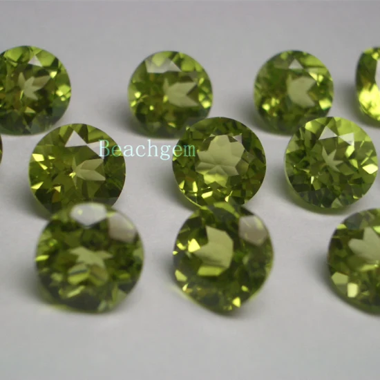 Pietra preziosa sciolta ovale peridoto 4X6mm per gioielli