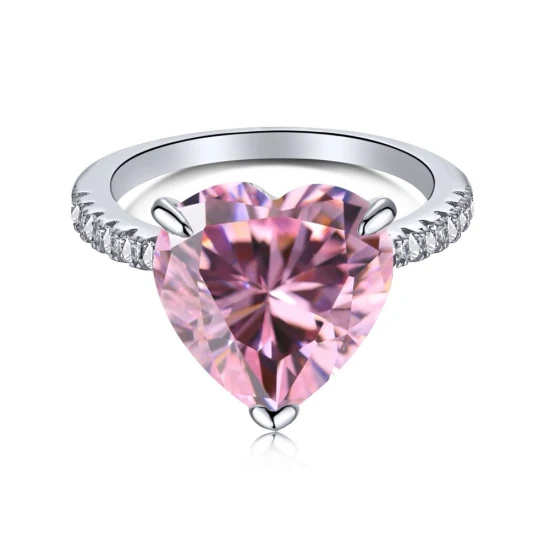 Anelli con zirconi con diamanti e 8 cuori con 8 frecce per anelli nuziali e di fidanzamento